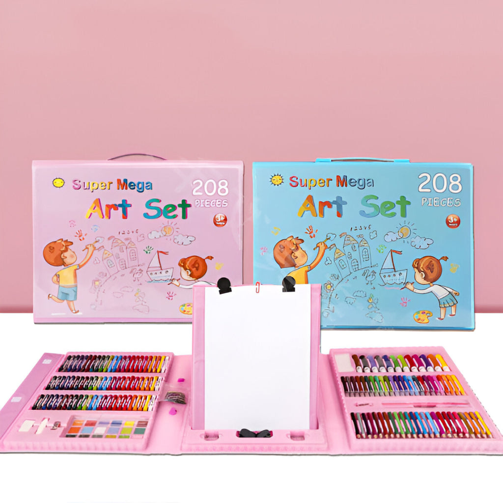 Kit de dessin pour enfants 208Pcs  مجموعة أدوات الرسم الضخمة (208 قطعة)