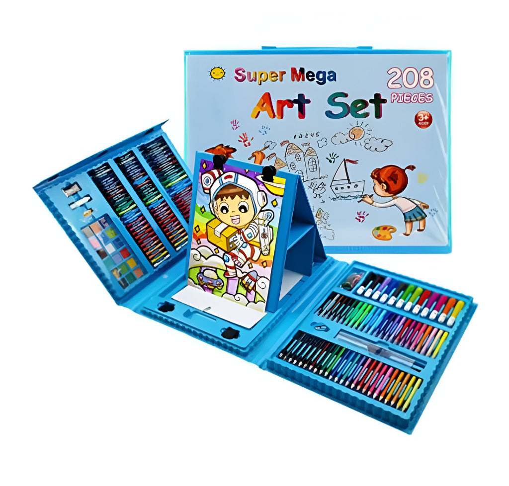 Kit de dessin pour enfants 208Pcs  مجموعة أدوات الرسم الضخمة (208 قطعة)
